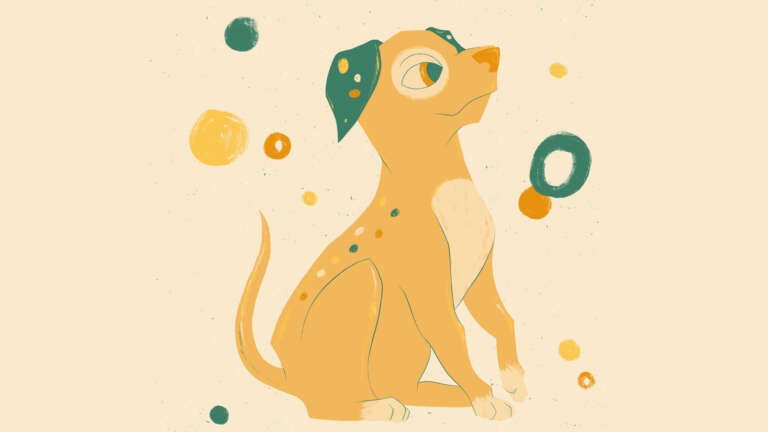 A small dog named Duden flows ...